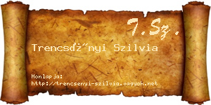 Trencsényi Szilvia névjegykártya