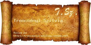 Trencsényi Szilvia névjegykártya