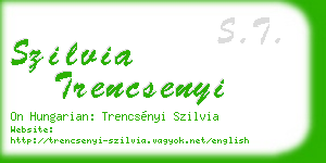 szilvia trencsenyi business card